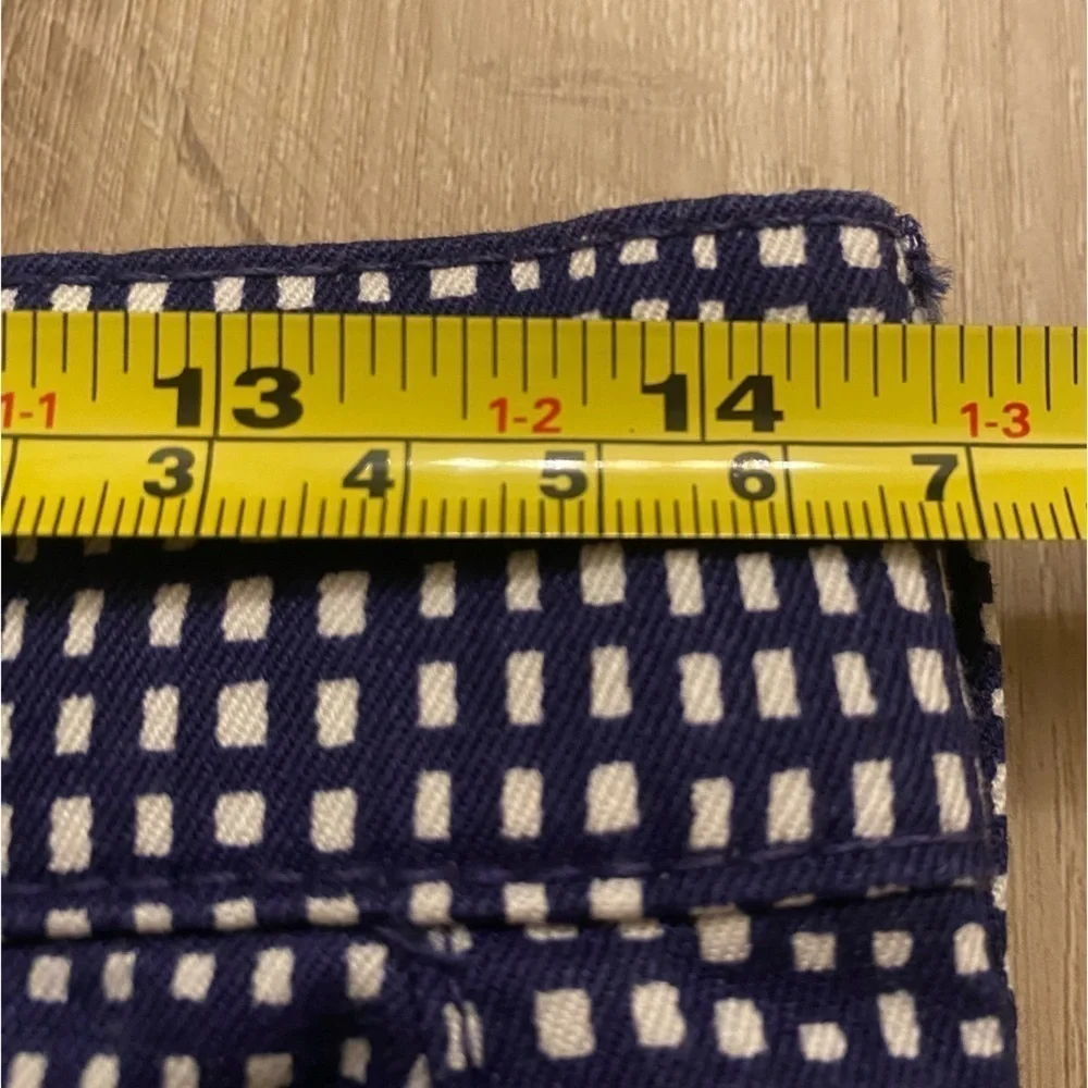 J.Crew Toothpick 29” Waist Navy White Print Skinny Ankle Jeans 26” Inseam